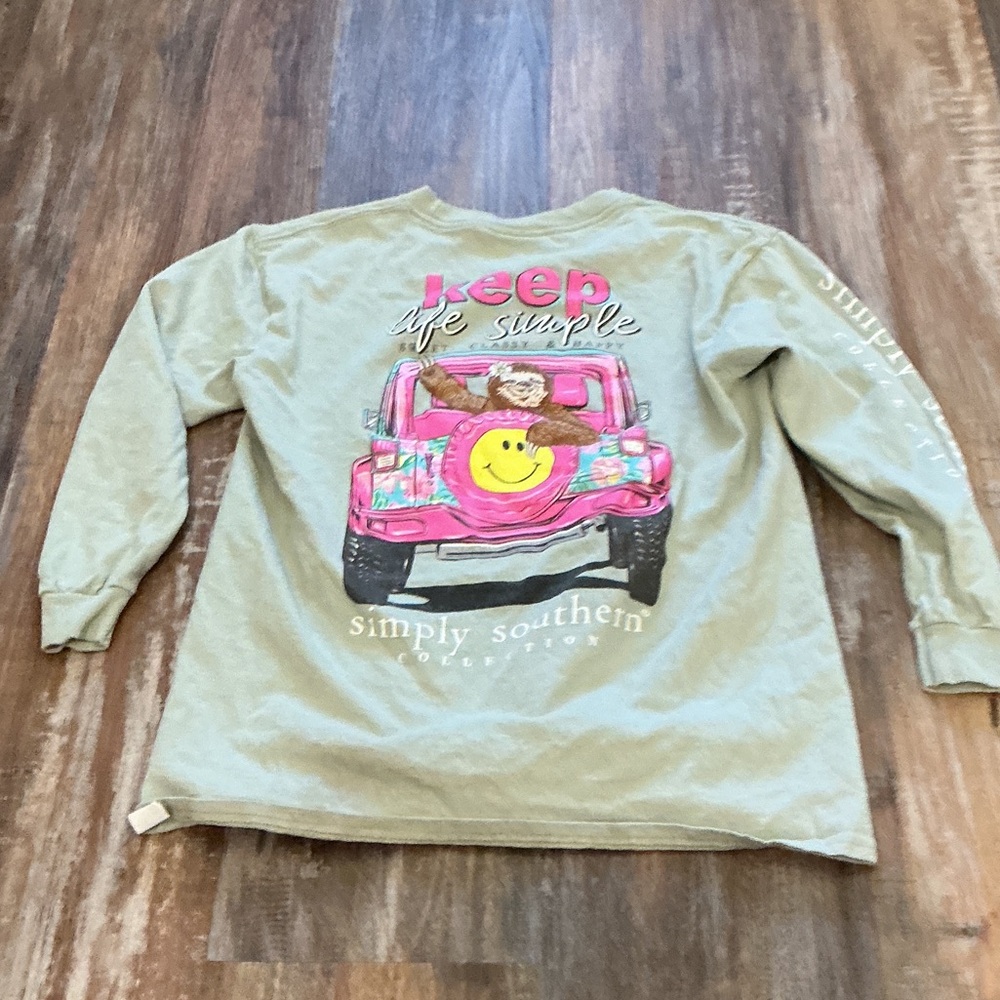 Simply Southern Kids' Olive Long Sleeve Tee